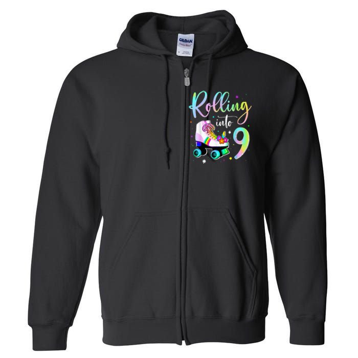 funny rolling in to 9 birthday Full Zip Hoodie