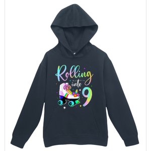 funny rolling in to 9 birthday Urban Pullover Hoodie