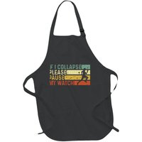 Funny Runner If I Collapse Please Pause My Watch Running Full-Length Apron With Pockets