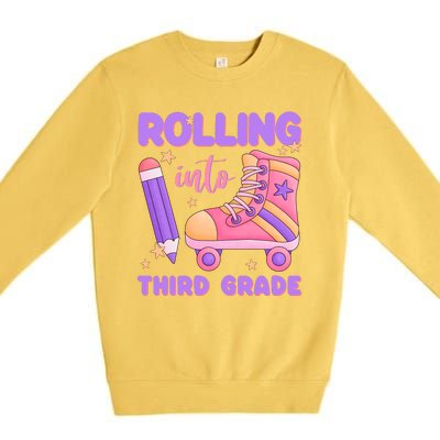 Funny Rolling Into 3rd Grade Premium Crewneck Sweatshirt