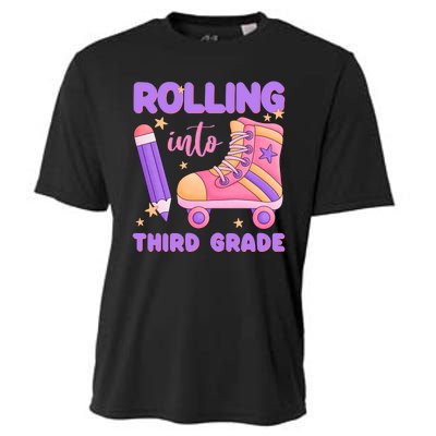 Funny Rolling Into 3rd Grade Cooling Performance Crew T-Shirt