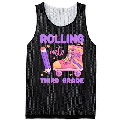 Funny Rolling Into 3rd Grade Mesh Reversible Basketball Jersey Tank