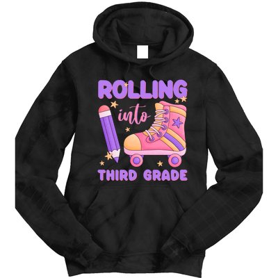 Funny Rolling Into 3rd Grade Tie Dye Hoodie