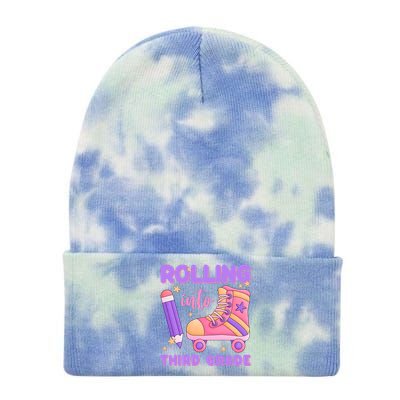 Funny Rolling Into 3rd Grade Tie Dye 12in Knit Beanie