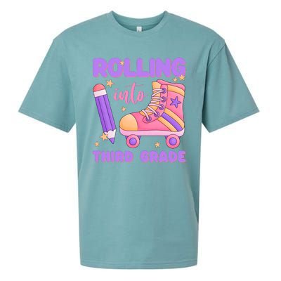 Funny Rolling Into 3rd Grade Sueded Cloud Jersey T-Shirt