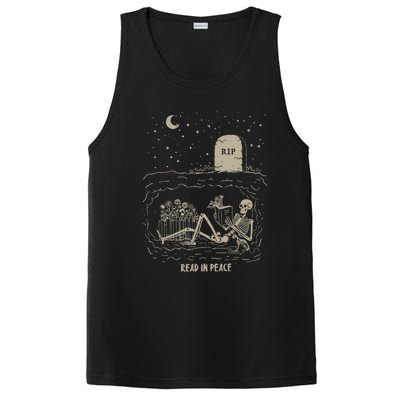 Funny Read In Peace Skeleton Halloween Read Banned Books Gift PosiCharge Competitor Tank