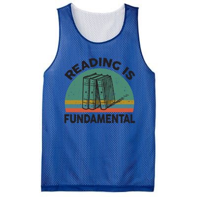 Funny Reading Is Fundatal For Teacher Nerdy Book Lover Gift Mesh Reversible Basketball Jersey Tank