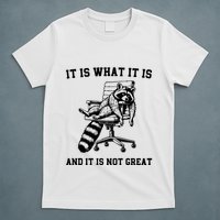Funny Raccoon It Is What It Is And It Is Not Great Sarcastic Quote T-Shirt