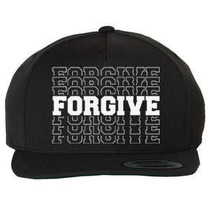 Forgive Repetition Inspirational Motivational Wool Snapback Cap