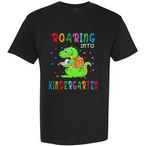 Funny Roaring Into Kindergarten Funny Back To The School Garment-Dyed Heavyweight T-Shirt