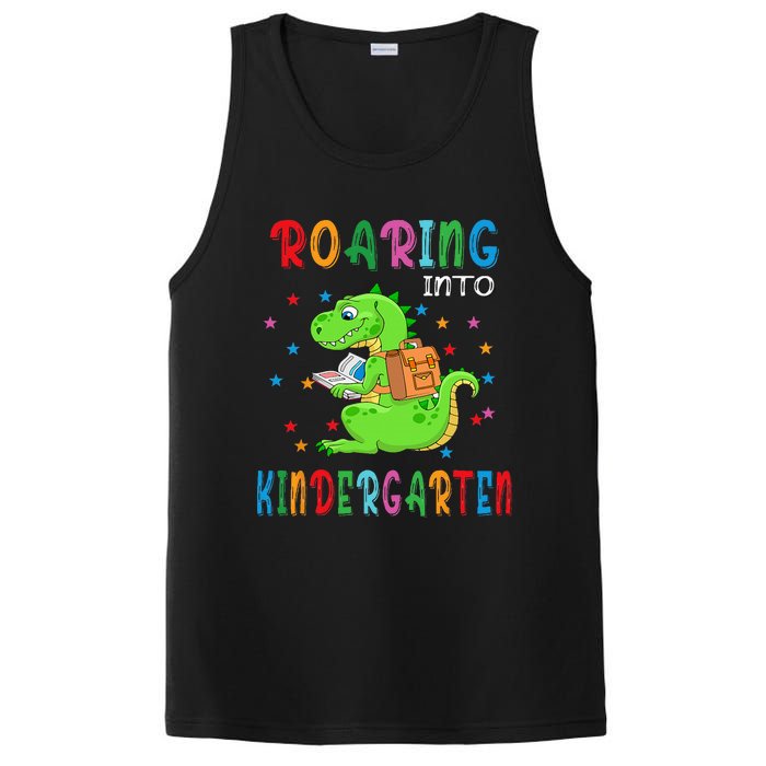 Funny Roaring Into Kindergarten Funny Back To The School PosiCharge Competitor Tank