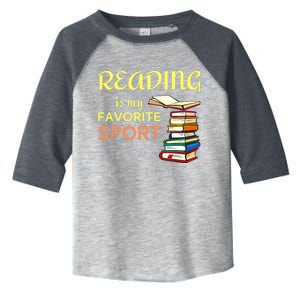 Funny Reading Is My Favorite Sport For Book Lovers Toddler Fine Jersey T-Shirt