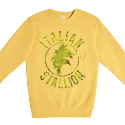 Funny Rocky Italian Stallion Horse Premium Crewneck Sweatshirt