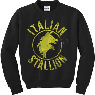 Funny Rocky Italian Stallion Horse Kids Sweatshirt