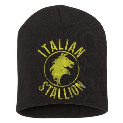 Funny Rocky Italian Stallion Horse Short Acrylic Beanie