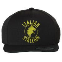 Funny Rocky Italian Stallion Horse Wool Snapback Cap