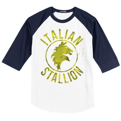 Funny Rocky Italian Stallion Horse Baseball Sleeve Shirt