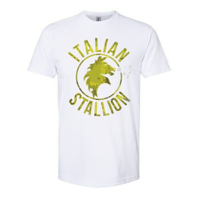 Funny Rocky Italian Stallion Horse Softstyle CVC T-Shirt