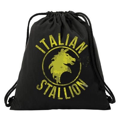 Funny Rocky Italian Stallion Horse Drawstring Bag