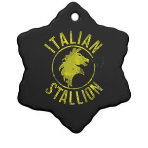 Funny Rocky Italian Stallion Horse Ceramic Star Ornament