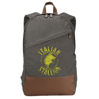 Funny Rocky Italian Stallion Horse Cotton Canvas Backpack