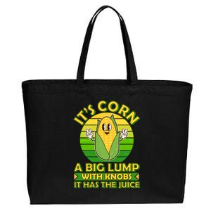 Funny Retro It's Corn A Big Lump With Knobs It Has The Juice Cotton Canvas Jumbo Tote