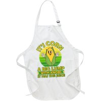 Funny Retro It's Corn A Big Lump With Knobs It Has The Juice Full-Length Apron With Pockets