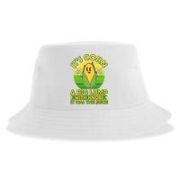 Funny Retro It's Corn A Big Lump With Knobs It Has The Juice Sustainable Bucket Hat