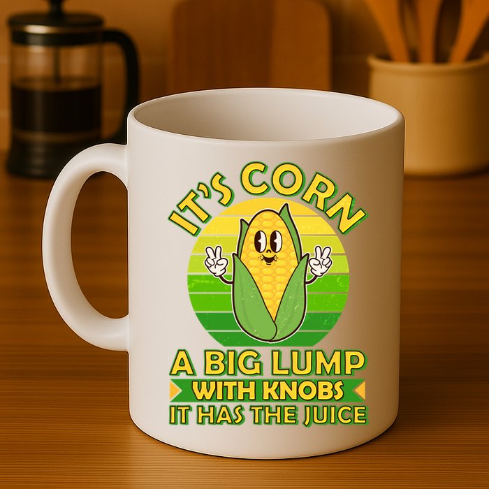 Funny Retro It's Corn A Big Lump With Knobs It Has The Juice Mug