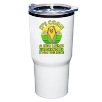 Funny Retro It's Corn A Big Lump With Knobs It Has The Juice Tumbler