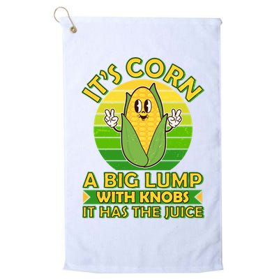 Funny Retro It's Corn A Big Lump With Knobs It Has The Juice Golf Towel