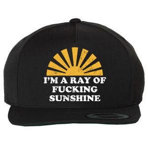 Funny Retro I Am A Ray Of Fucking Sunshine Gift Wool Snapback Cap