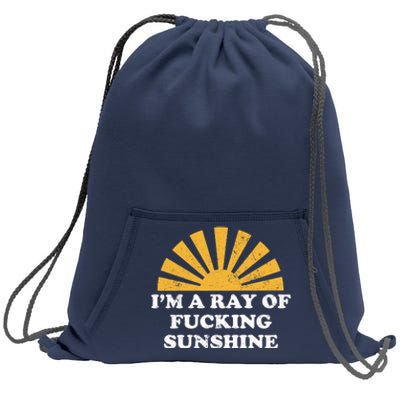 Funny Retro I Am A Ray Of Fucking Sunshine Gift Sweatshirt Cinch Pack Bag