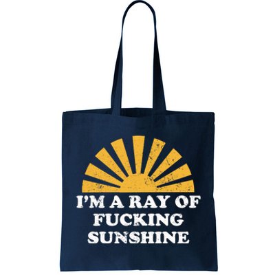 Funny Retro I Am A Ray Of Fucking Sunshine Gift Tote Bag