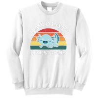 Funny Retro I Axolotl Questions Cute Axolotl Animal Sweatshirt