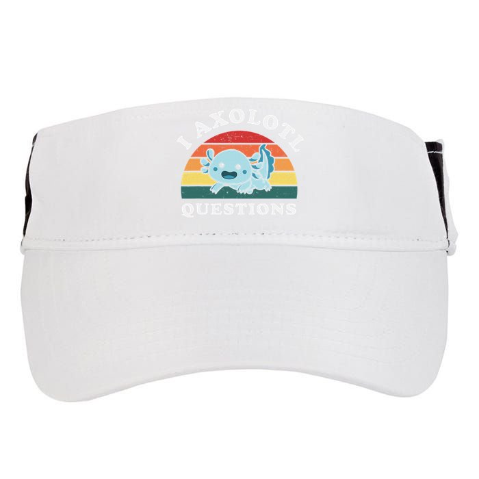 Funny Retro I Axolotl Questions Cute Axolotl Animal Adult Drive Performance Visor