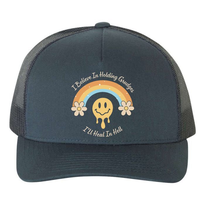 Funny Rainbow I Believe In Holding Grudges I'll Heal In Hell Yupoong Adult 5-Panel Trucker Hat