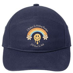 Funny Rainbow I Believe In Holding Grudges I'll Heal In Hell 7-Panel Snapback Hat