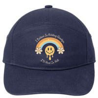 Funny Rainbow I Believe In Holding Grudges I'll Heal In Hell 7-Panel Snapback Hat