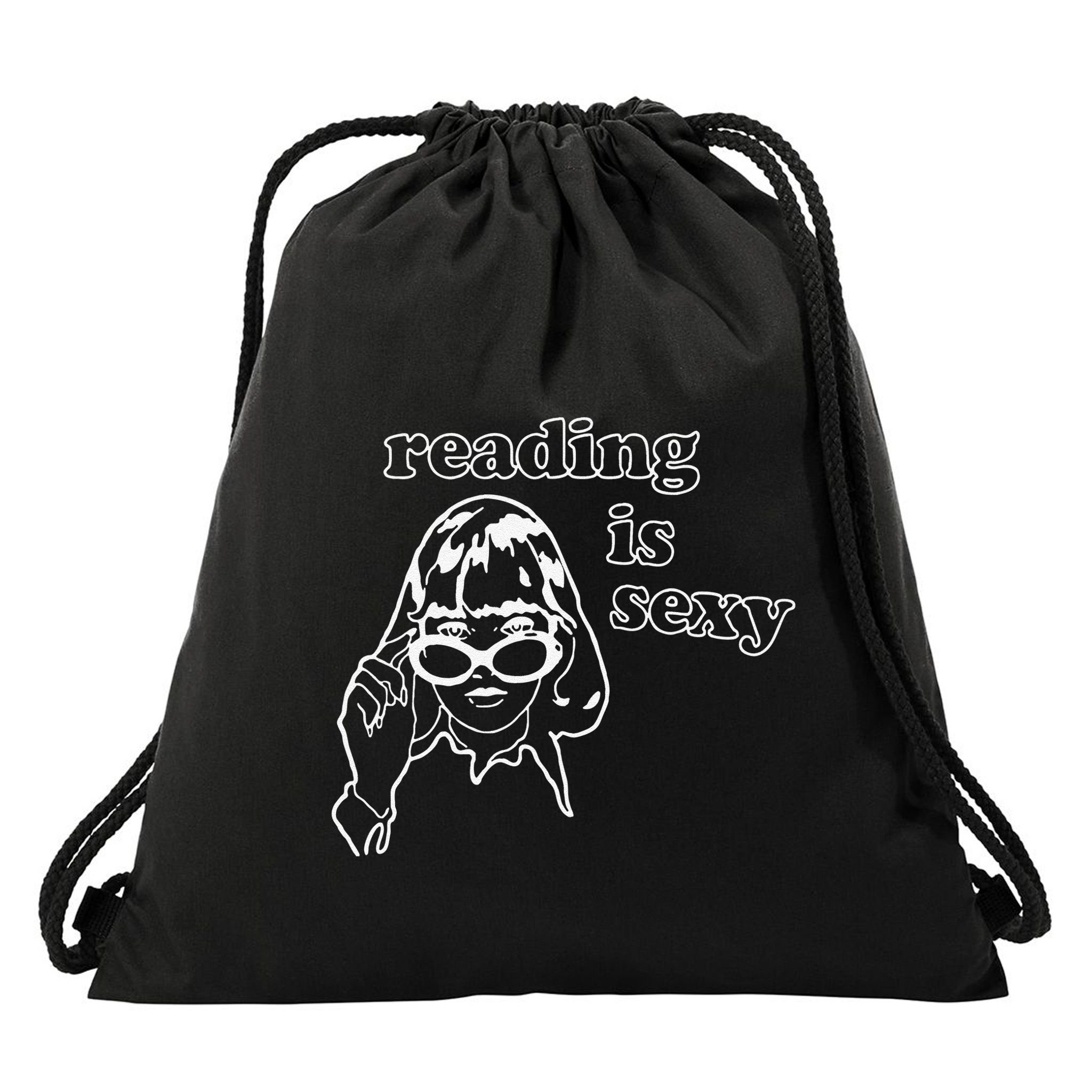 Funny Reading Is Sexy Gift For Bookworms Drawstring Bag