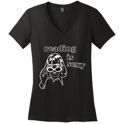 Funny Reading Is Sexy Gift For Bookworms Women's V-Neck T-Shirt