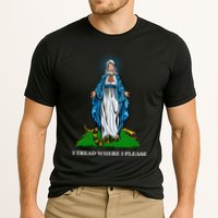 Funny Religious I Tread Where I Please Mary Versus Tread On Me Snake Cooling Performance Crew T-Shirt