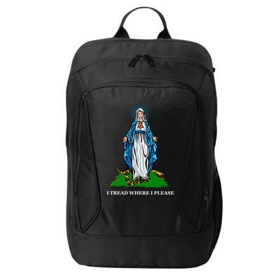 Funny Religious I Tread Where I Please Mary Versus Tread On Me Snake City Backpack