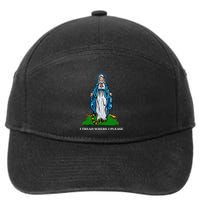 Funny Religious I Tread Where I Please Mary Versus Tread On Me Snake 7-Panel Snapback Hat