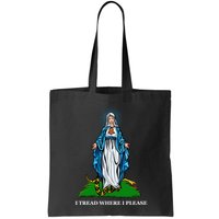 Funny Religious I Tread Where I Please Mary Versus Tread On Me Snake Bag