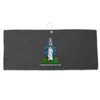 Funny Religious I Tread Where I Please Mary Versus Tread On Me Snake Large Microfiber Waffle Golf Towel