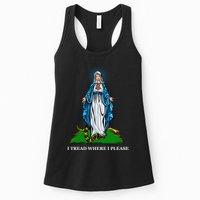 Funny Religious I Tread Where I Please Mary Versus Tread On Me Snake Womens Tank Top