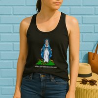 Funny Religious I Tread Where I Please Mary Versus Tread On Me Snake Womens Tank Top
