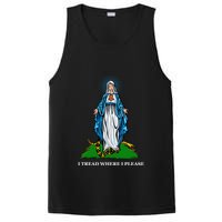 Funny Religious I Tread Where I Please Mary Versus Tread On Me Snake PosiCharge Competitor Tank