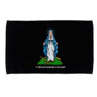 Funny Religious I Tread Where I Please Mary Versus Tread On Me Snake Microfiber Hand Towel
